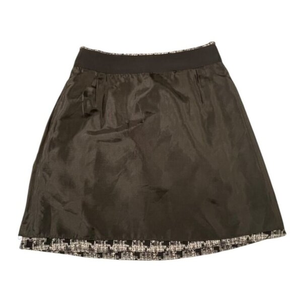 Kate Spade Tweed A-Line Skirt Black Gray Cream Size 8 - Picture 6 of 6